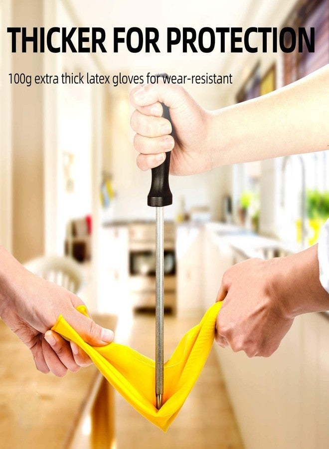 FowWelt قفازات منزلية قابلة لإعادة الاستخدام من فوويلت، قفازات مطاطية لغسل الأطباق، سمك إضافي، أكمام طويلة، تنظيف المطبخ، العمل، الطلاء، البستنة، العناية بالحيوانات الأليفة (مقاس حر، 1) - Image 5